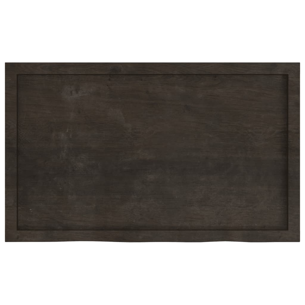 Ripiano Marrone Scuro 100x60x(2-4) cm Massello Rovere Trattato - homemem39