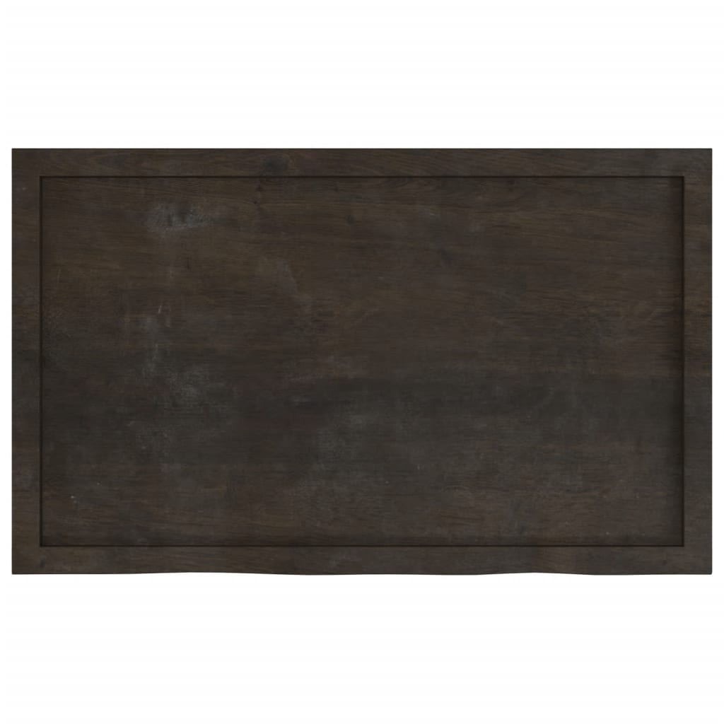 Ripiano Marrone Scuro 100x60x(2-6) cm Massello Rovere Trattato | homemem39