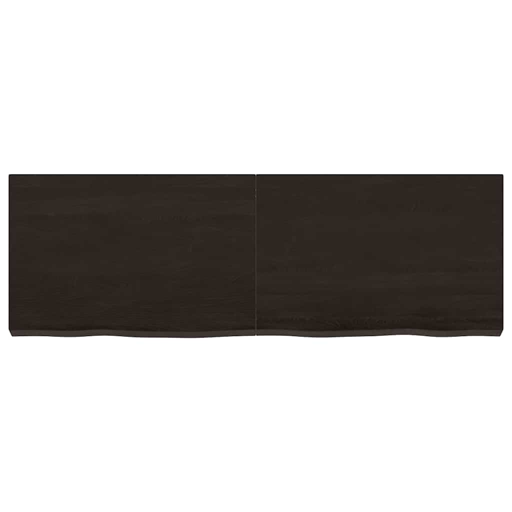 Ripiano Marrone Scuro 120x40x(2-6) cm Massello Rovere Trattato - homemem39
