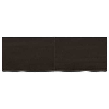 Ripiano Marrone Scuro 120x40x(2-6) cm Massello Rovere Trattato - homemem39