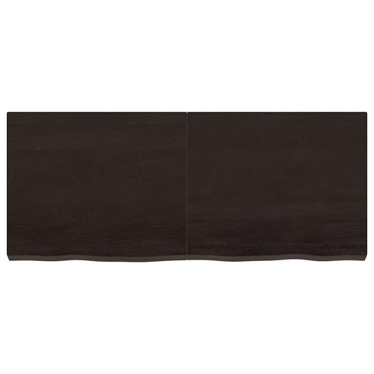 Ripiano Marrone Scuro 120x50x(2-6) cm Massello Rovere Trattato - homemem39