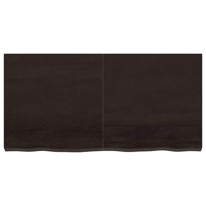 Ripiano Marrone Scuro 120x60x(2-6) cm Massello Rovere Trattato