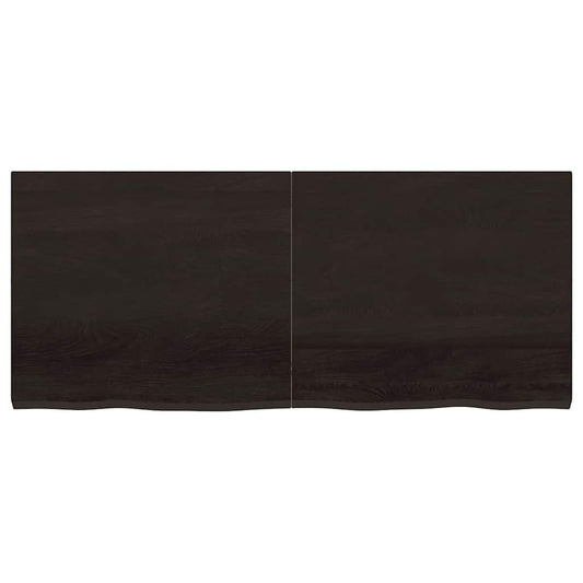 Ripiano Marrone Scuro 140x60x(2-4) cm Massello Rovere Trattato - homemem39