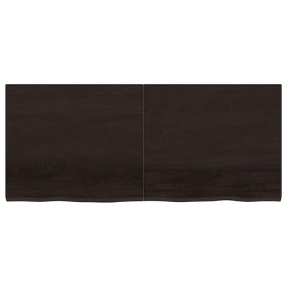 Ripiano Marrone Scuro 140x60x(2-4) cm Massello Rovere Trattato