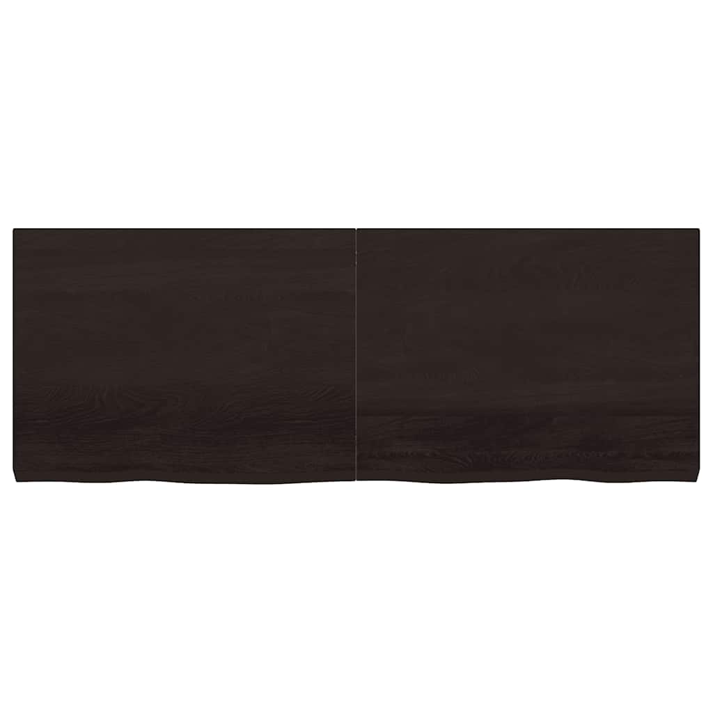 Ripiano Marrone Scuro 160x60x(2-6) cm Massello Rovere Trattato