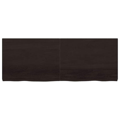Ripiano Marrone Scuro 160x60x(2-6) cm Massello Rovere Trattato