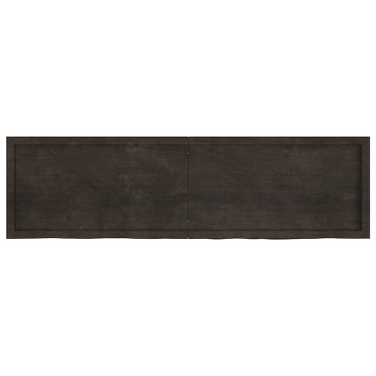 Ripiano Marrone Scuro 180x50x(2-4) cm Massello Rovere Trattato - homemem39