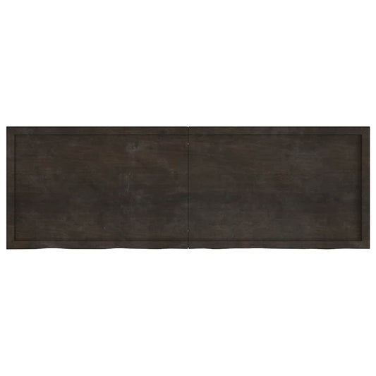 Ripiano Marrone Scuro 180x60x(2-6) cm Massello Rovere Trattato - homemem39