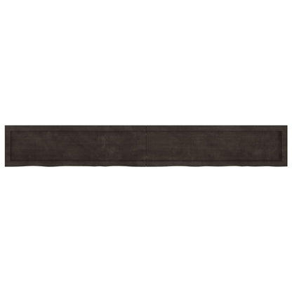 Ripiano Marrone Scuro 200x30x(2-6) cm Massello Rovere Trattato - homemem39