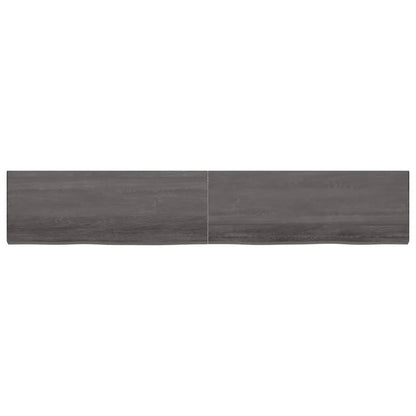 Ripiano Marrone Scuro 220x40x(2-6) cm Massello Rovere Trattato - homemem39