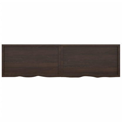 Ripiano Marrone Scuro 220x60x(2-4) cm Massello Rovere Trattato - homemem39