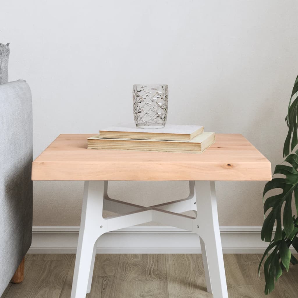 Piano per Tavolo 40x40x(2-4) cm Rovere Non Trattato Bordi Vivi - homemem39