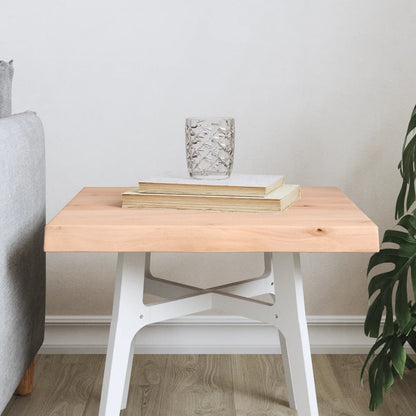 Piano per Tavolo 40x40x(2-4) cm Rovere Non Trattato Bordi Vivi - homemem39