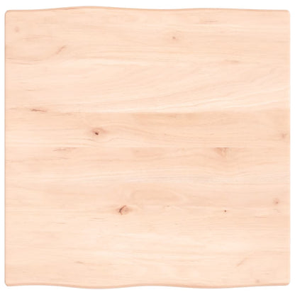 Piano per Tavolo 60x60x2 cm in Rovere Non Trattato Bordi Vivi