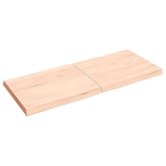 Piano per Tavolo 140x60x(2-6) cm Rovere Non Trattato Bordi Vivi | homemem39