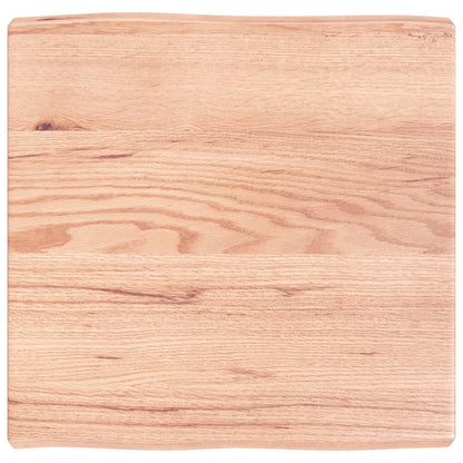 Piano Tavolo Marrone Chiaro 60x60x(2-6) cm Rovere Non Trattato - homemem39