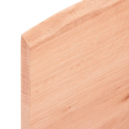 Piano Tavolo Marrone Chiaro 100x60x2 cm in Rovere Non Trattato | homemem39