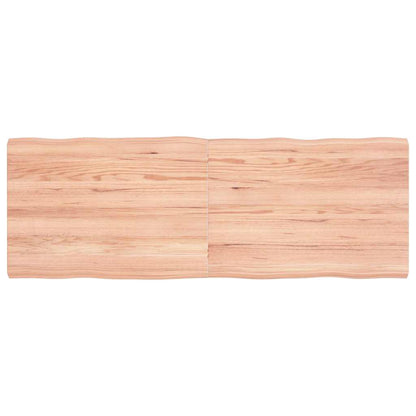 Piano Tavolo Marrone Chiaro 140x50x(2-4) cm Rovere Non Trattato