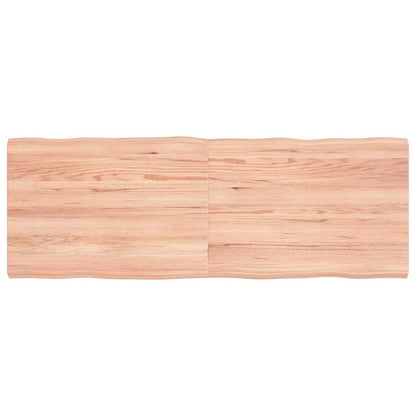 Piano Tavolo Marrone Chiaro 140x50x(2-4) cm Rovere Non Trattato