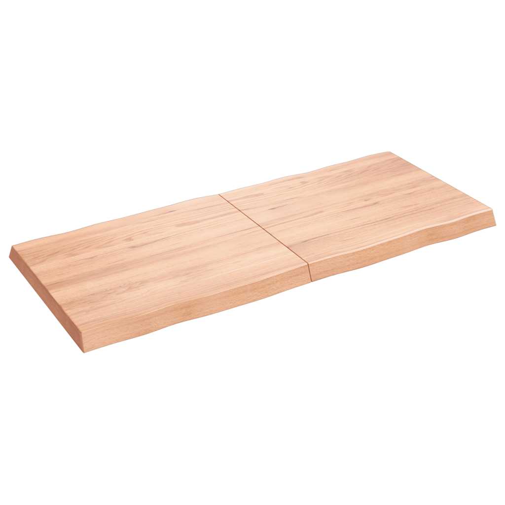 Piano Tavolo Marrone Chiaro 140x60x(2-6) cm Rovere Non Trattato | homemem39