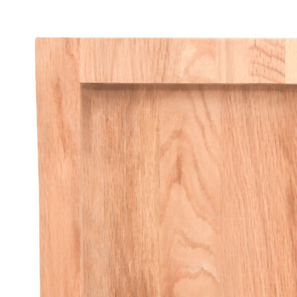 Piano Tavolo Marrone Chiaro 140x60x(2-6) cm Rovere Non Trattato | homemem39