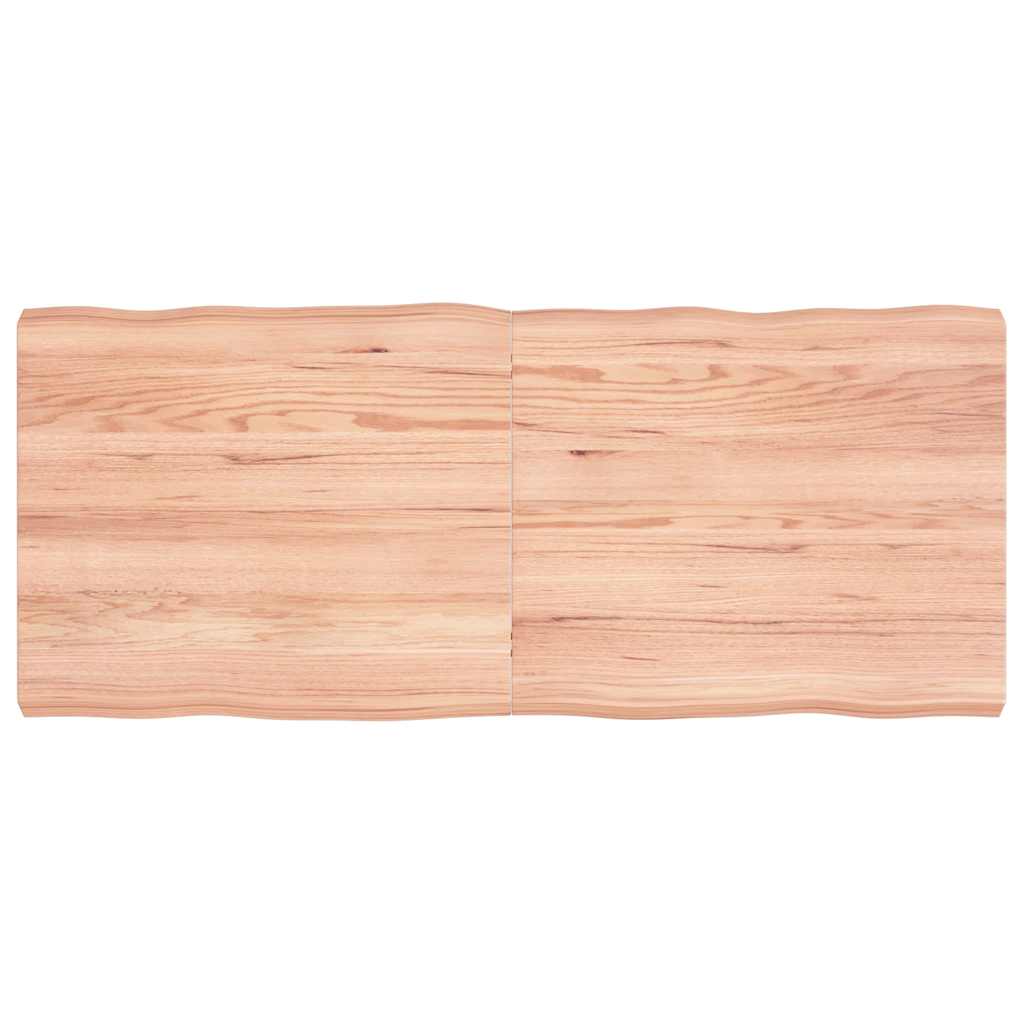 Piano Tavolo Marrone Chiaro 140x60x(2-6) cm Rovere Non Trattato