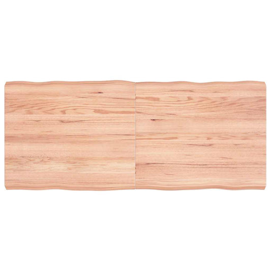 Piano Tavolo Marrone Chiaro 140x60x(2-6) cm Rovere Non Trattato