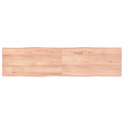Piano Tavolo Marrone Chiaro 160x40x(2-4) cm Rovere Non Trattato