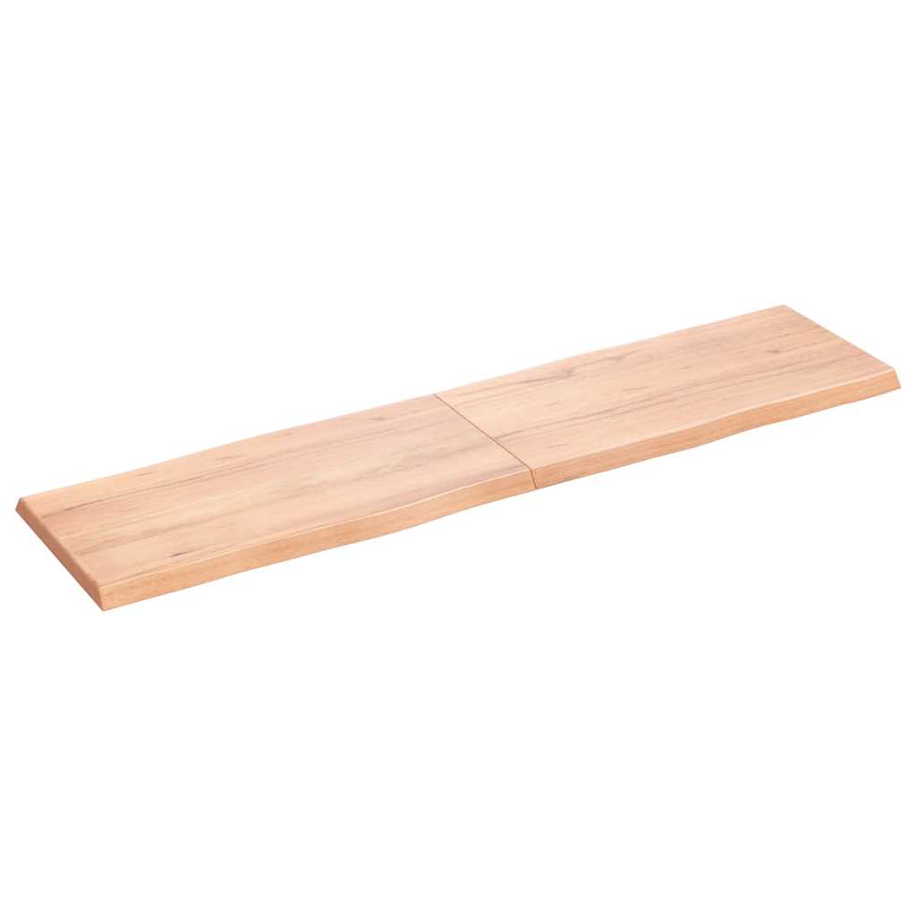 Piano Tavolo Marrone Chiaro 160x40x(2-4) cm Rovere Non Trattato | homemem39