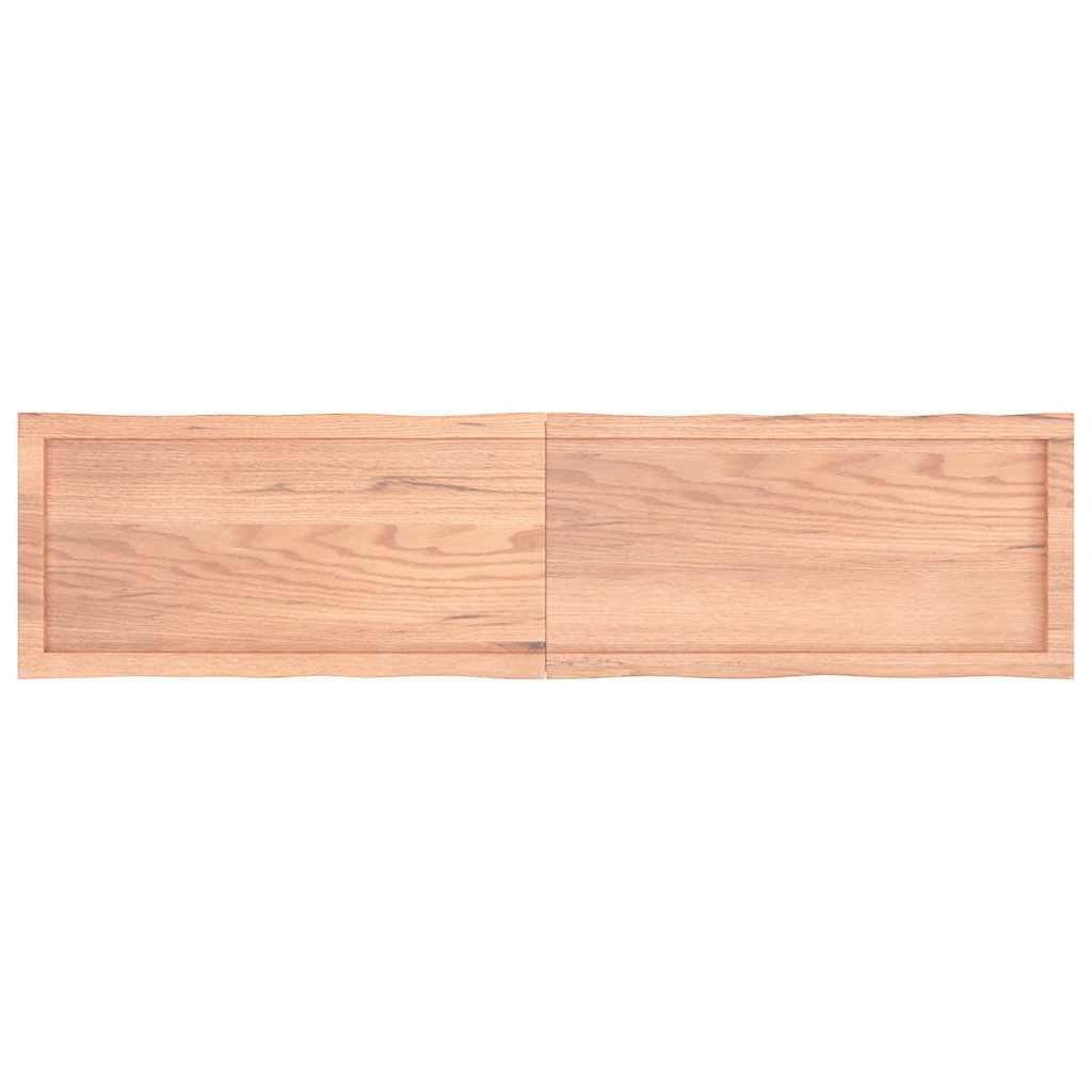 Piano Tavolo Marrone Chiaro 160x40x(2-4) cm Rovere Non Trattato