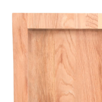 Piano Tavolo Marrone Chiaro 160x40x(2-4) cm Rovere Non Trattato | homemem39