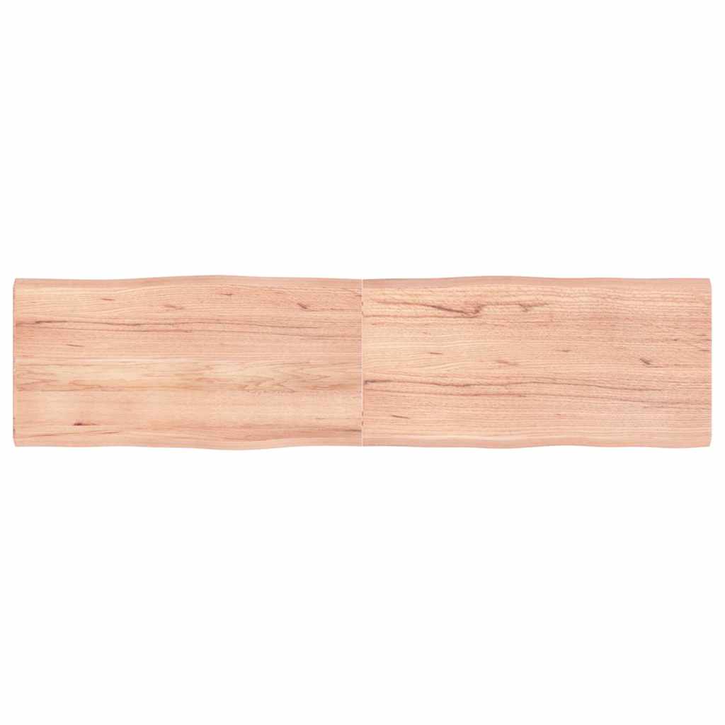 Piano Tavolo Marrone Chiaro 160x40x(2-4) cm Rovere Non Trattato