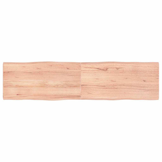Piano Tavolo Marrone Chiaro 160x40x(2-4) cm Rovere Non Trattato