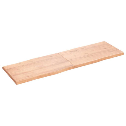 Piano Tavolo Marrone Chiaro 160x50x(2-4) cm Rovere Non Trattato