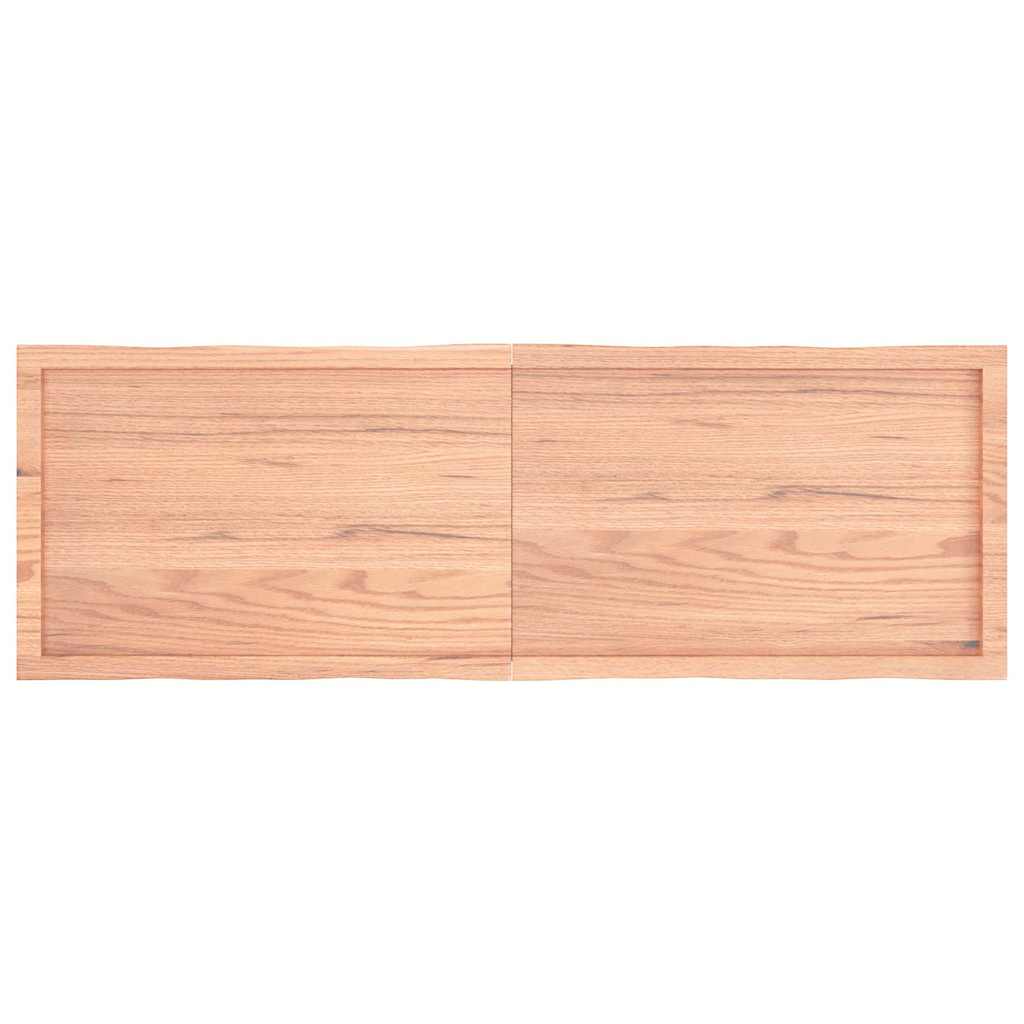 Piano Tavolo Marrone Chiaro 160x50x(2-4) cm Rovere Non Trattato | homemem39