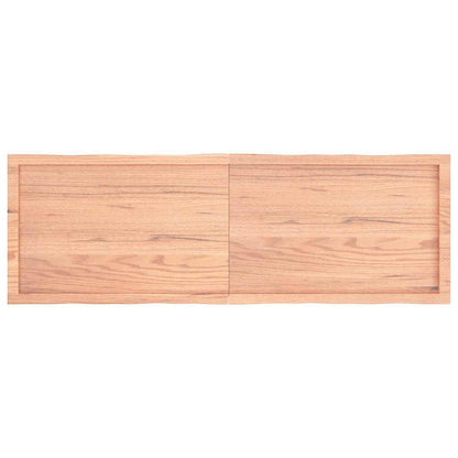Piano Tavolo Marrone Chiaro 160x50x(2-4) cm Rovere Non Trattato | homemem39