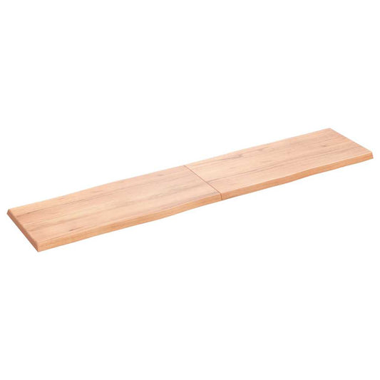 Piano Tavolo Marrone Chiaro 180x40x(2-4) cm Rovere Non Trattato | homemem39
