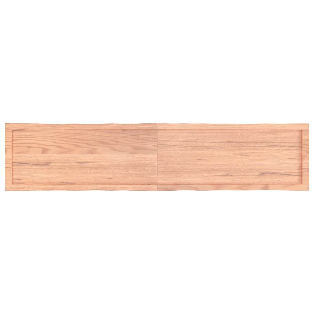 Piano Tavolo Marrone Chiaro 180x40x(2-4) cm Rovere Non Trattato | homemem39