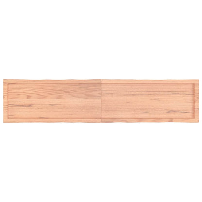 Piano Tavolo Marrone Chiaro 180x40x(2-4) cm Rovere Non Trattato