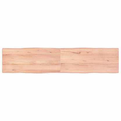 Piano Tavolo Marrone Chiaro 180x40x(2-4) cm Rovere Non Trattato
