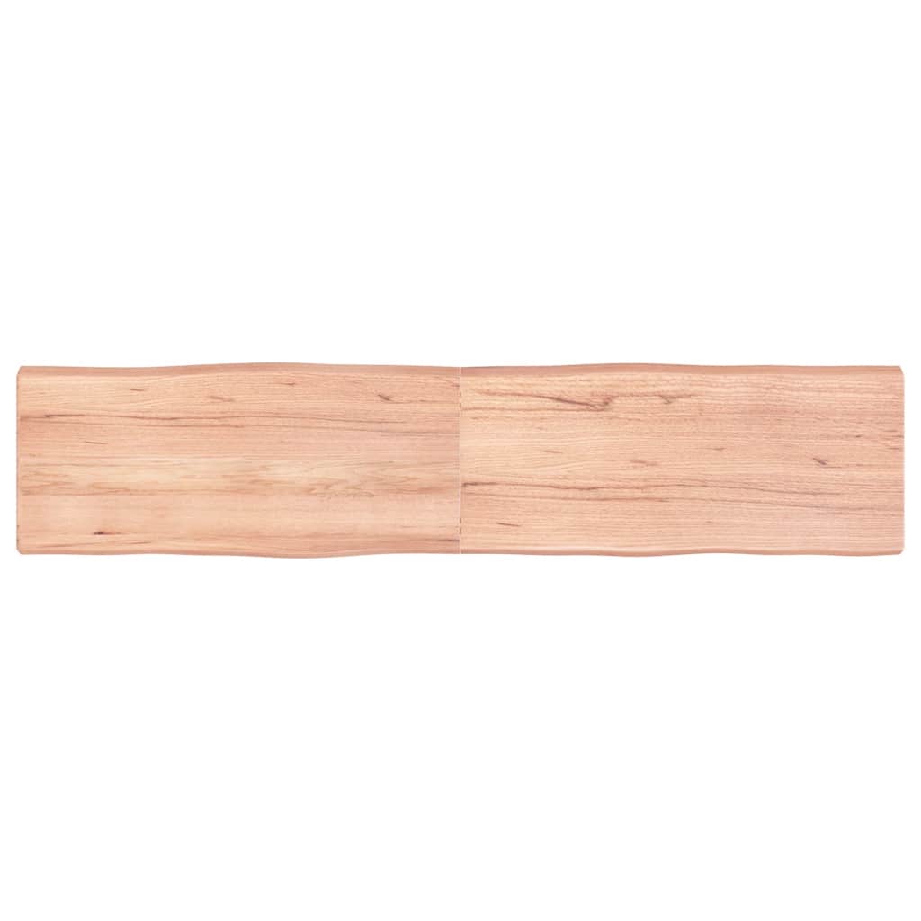 Piano Tavolo Marrone Chiaro 180x40x(2-6) cm Rovere Non Trattato