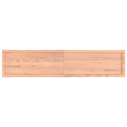 Piano Tavolo Marrone Chiaro 180x40x(2-6) cm Rovere Non Trattato