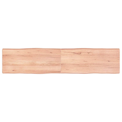 Piano Tavolo Marrone Chiaro 180x40x(2-6) cm Rovere Non Trattato