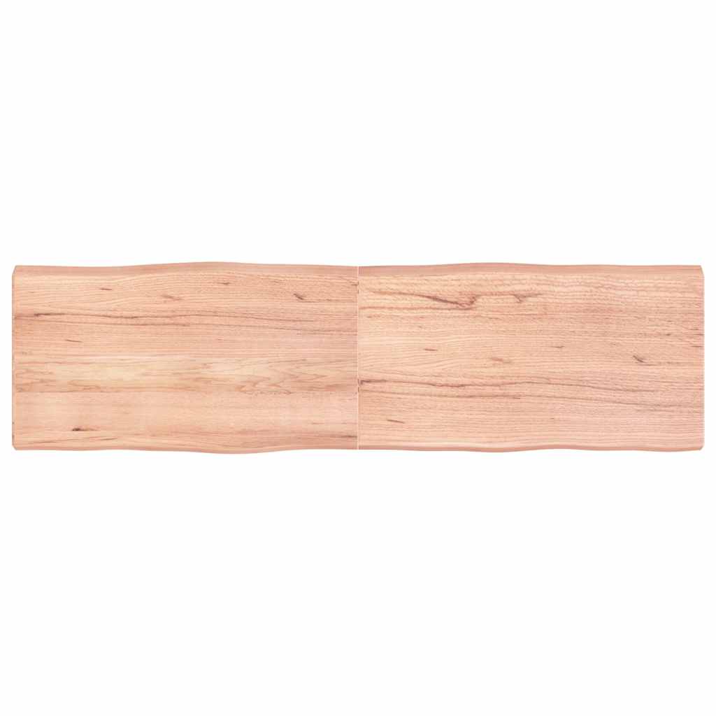 Piano Tavolo Marrone Chiaro 180x50x(2-6) cm Rovere Non Trattato