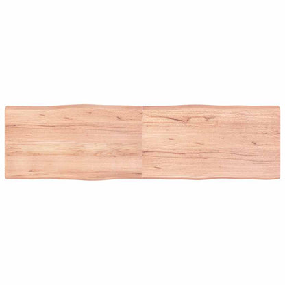 Piano Tavolo Marrone Chiaro 180x50x(2-6) cm Rovere Non Trattato