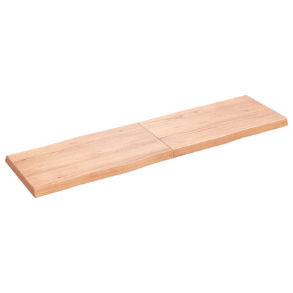 Piano Tavolo Marrone Chiaro 180x50x(2-6) cm Rovere Non Trattato | homemem39