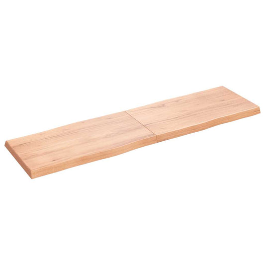 Piano Tavolo Marrone Chiaro 180x50x(2-6) cm Rovere Non Trattato | homemem39