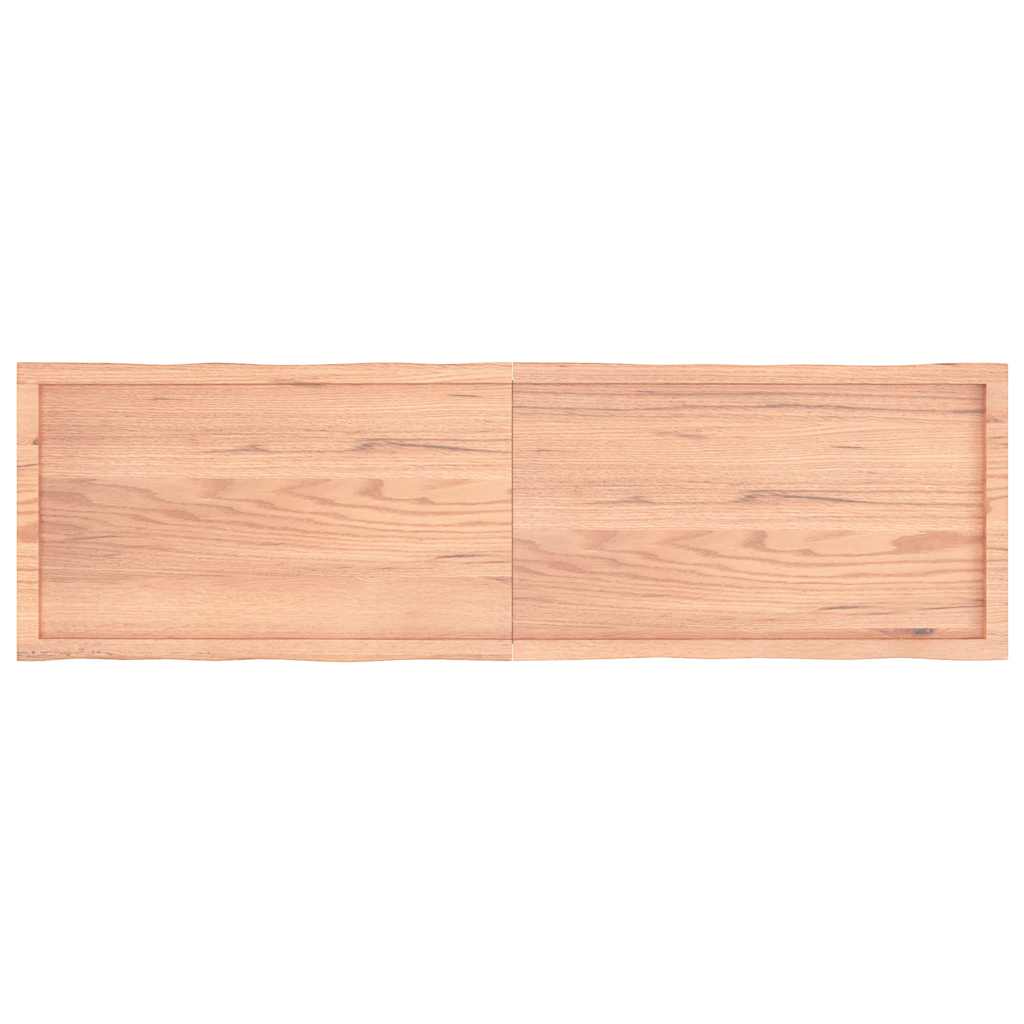 Piano Tavolo Marrone Chiaro 180x50x(2-6) cm Rovere Non Trattato