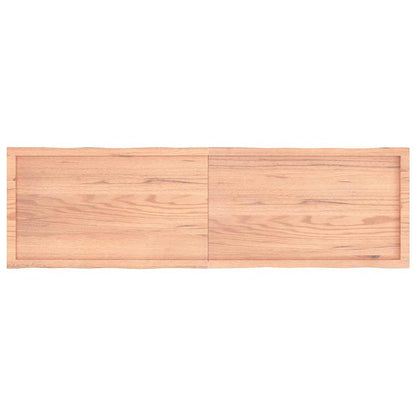 Piano Tavolo Marrone Chiaro 180x50x(2-6) cm Rovere Non Trattato