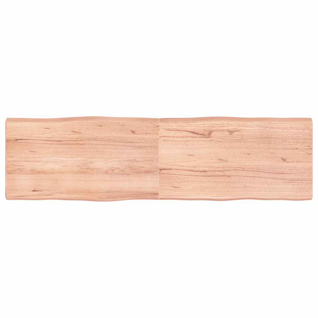 Piano Tavolo Marrone Chiaro 180x50x(2-6) cm Rovere Non Trattato